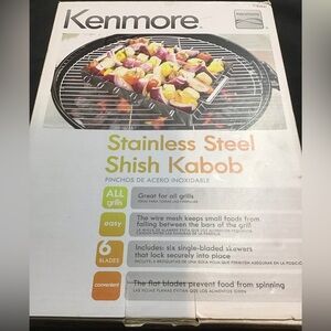 KENMORE NIB STAINLESS STEEL SHISH KABOB GRILLING NEVER USED KITCHEN